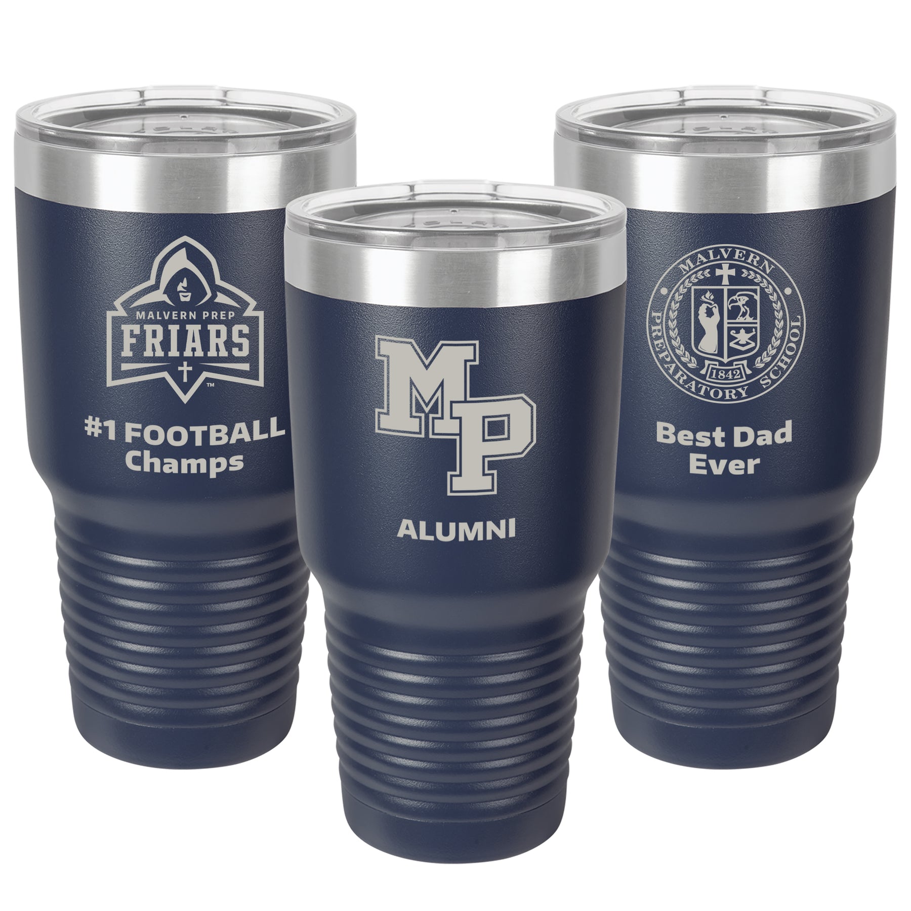 Best Dad By Par Personalized 30 oz. Stainless Steel Tumbler- Black