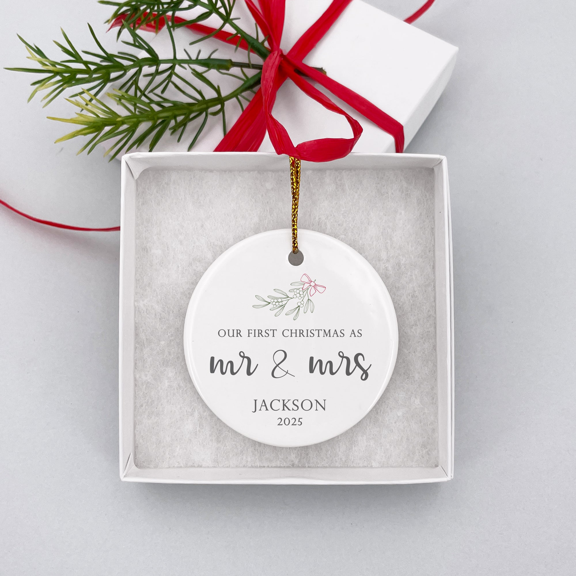 Mr and best sale mrs christmas ornament